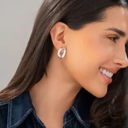 Aretes Maxi Ovalo Plata