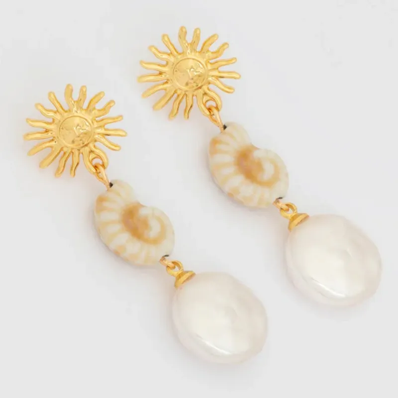 Aretes Sol Perla
