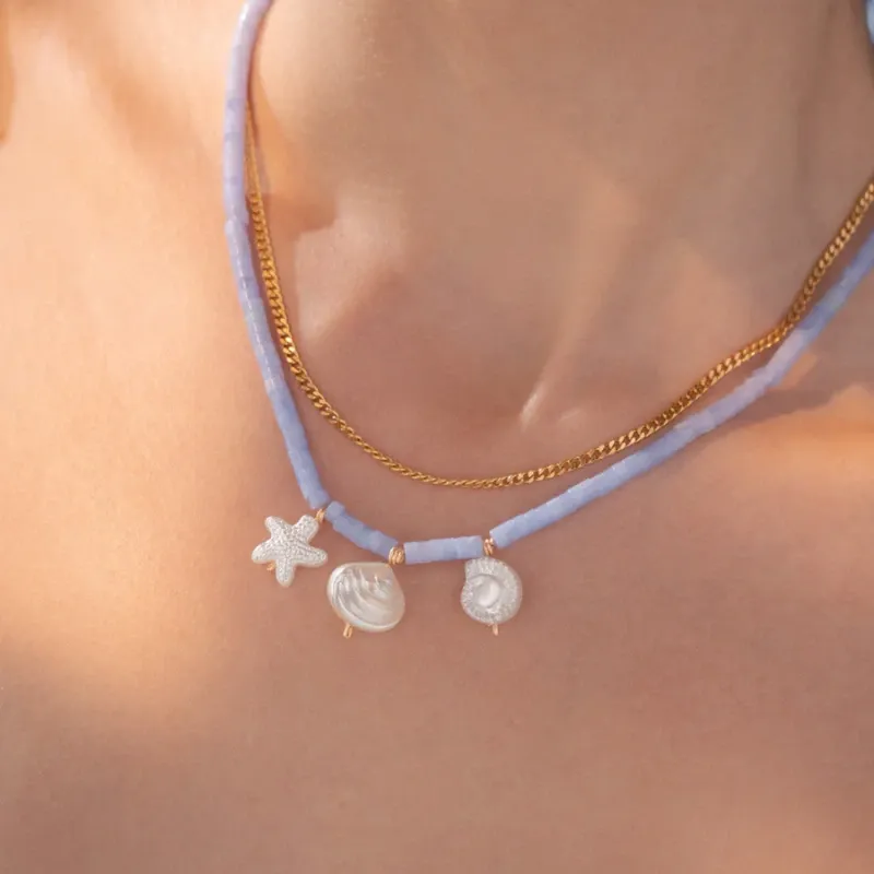 Collar 2 en 1 Mar + Aretes