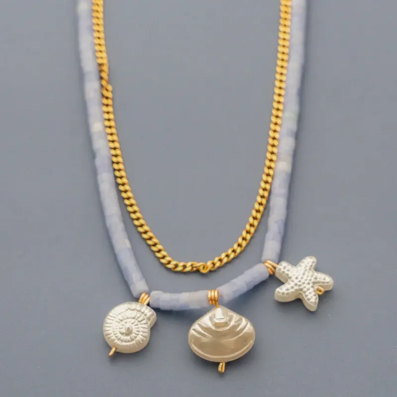 Collar 2 en 1 Mar + Aretes