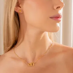 Collar Eslabón Lazo + Aretes