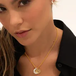 Collar Sol y Luna + Aretes