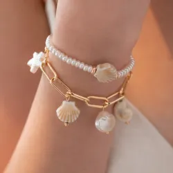Pulsera 2 en 1 Caracoles + Aretes