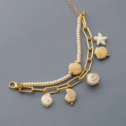 Pulsera 2 en 1 Caracoles + Aretes