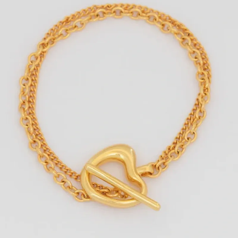 Pulsera Broche Corazón Amorfo