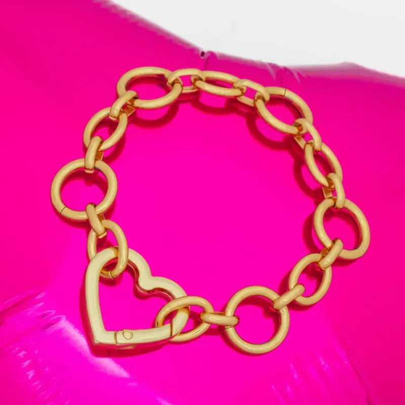 Pulsera Broche Corazón + Aretes By Jose Y Cami