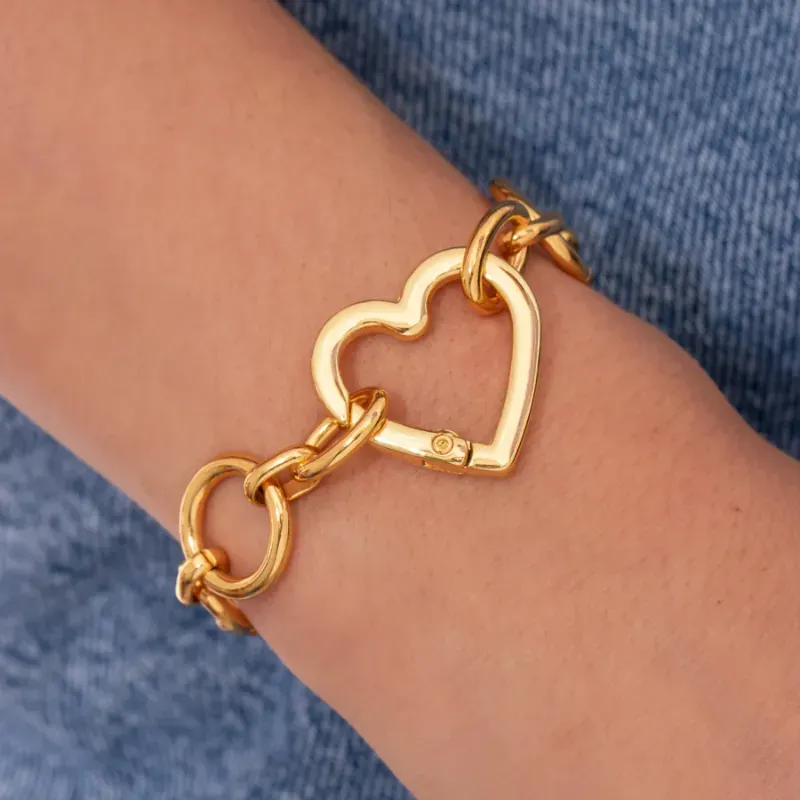 Pulsera Broche Corazón + Aretes By Jose Y Cami