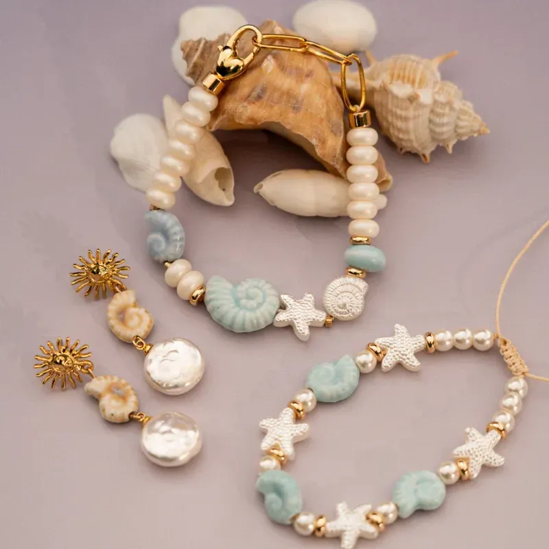 Pulsera Caracol + Aretes