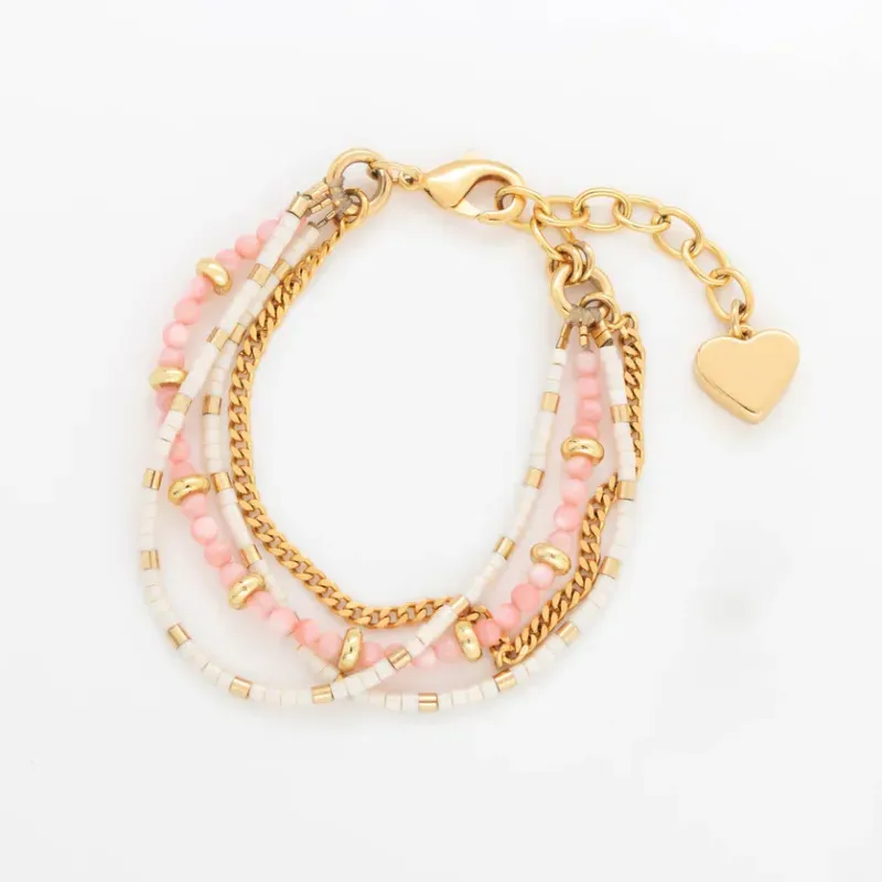 Pulsera Corazón + Aretes