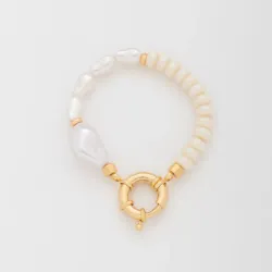 Pulsera corbatin perla broche