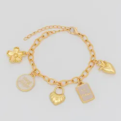 Pulsera dijes Mamá eres mi refugio