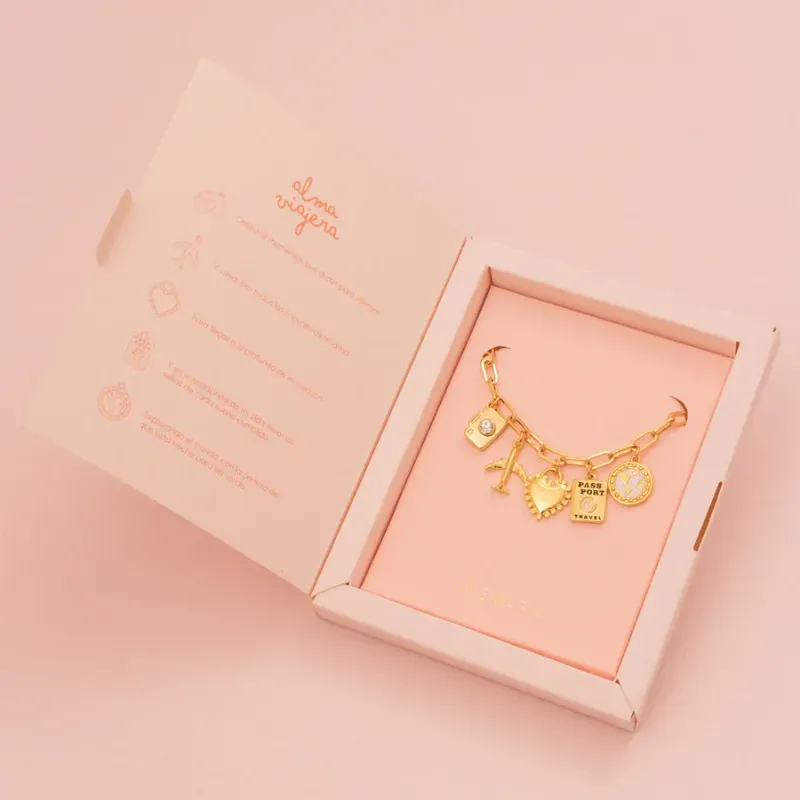 Pulsera Multicharms Alma Viajera + Caja especial