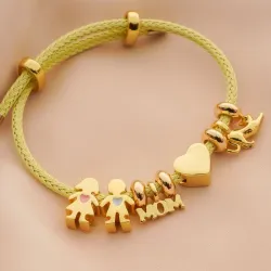 Pulsera Personalizable Color Rojo, celeste, amarillo, morado ( los dijes/charms se venden por separado)
