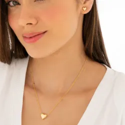 Set Collar + Aretes Corazón By Jose y Cami