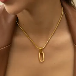 Set collar + Aretes Snake Eslabon By Issa Vásquez