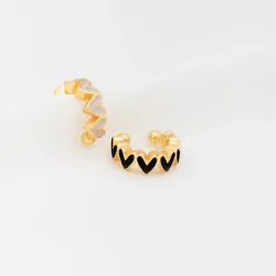 Set Earcuff *2 Multicorazones