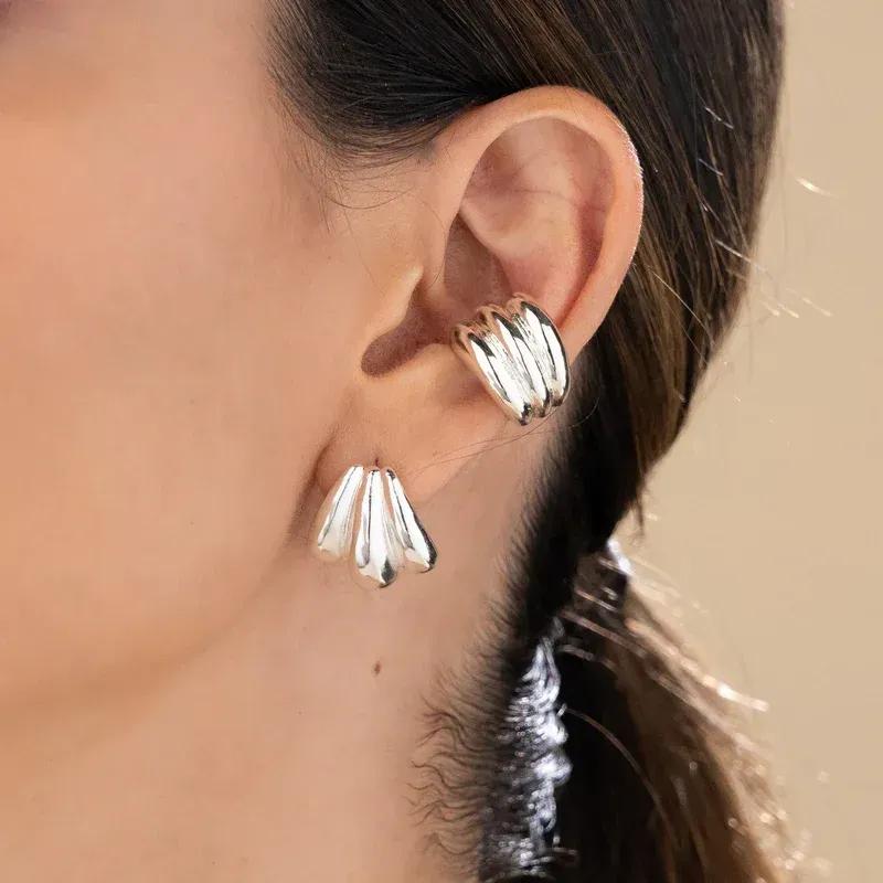 Set X2 Candongas + Earcuff Chunky