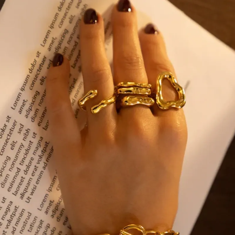 Set X3 Anillos Ondas