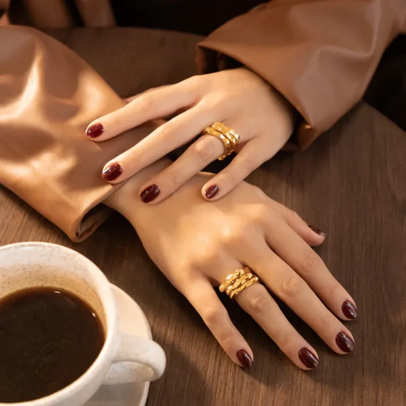 Set X3 Anillos Ondas