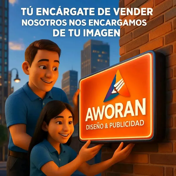 🎯 ¡Bienvenidos a AWORAN!
El lugar donde tu marca, tus espacios y tus ideas cobran vida ✨
👉 Somos expertos en:
🖌️ Carteles publicitarios interiores y exteriores
📍 Pizarras creativas que llaman la atención
💡 Anuncios lumínicos que brillan con tu identidad
🏠 Decoración de espacios interiores a tu estilo
🖼️ Cuadros decorativos únicos
🎁 Souvenirs personalizados como llaveros, detalles y más

💡 Creamos experiencias visuales que conectan, inspiran y dejan huella.

🚀 Con AWORAN, tu marca, tu espacio y tus recuerdos siempre serán inolvidables.