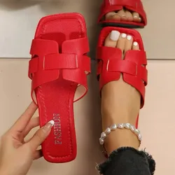 Chancletas color rojo