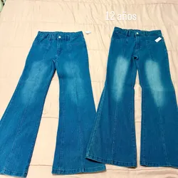 Pantalones de niña pata ancha