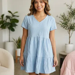 Vestido azul ancho talla s