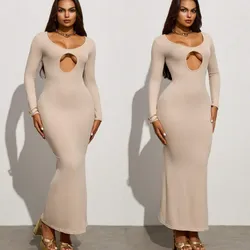 Vestido Beich de mangas largas talla S