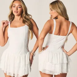 Vestido blanco corto talla s