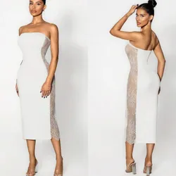 Vestido blanco de top y encaje talla s y m