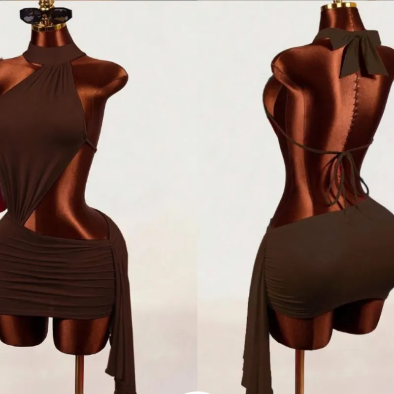 Vestido carmelita corto talla s
