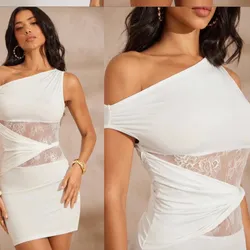 Vestido corto blanco talla s
