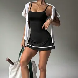 Vestido deportivo color negro/blanco