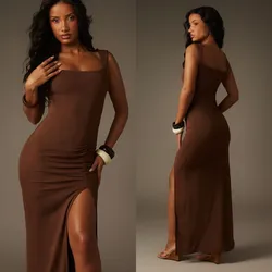 Vestido largo carmelita talla S