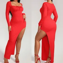 Vestido rojo de mangas talla xs y s