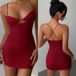Vestido sencillo corto rojo talla s
