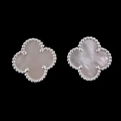 Aretes Van Cleef blancos