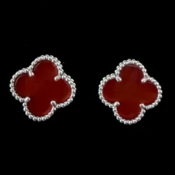 Aretes Van Cleef rojos