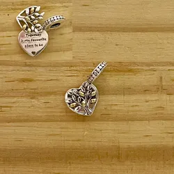 Charm Árbol de la Vida Corazón Dorado