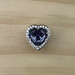 Charm Corazón Piedra Morada