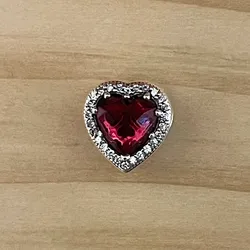 Charm Corazón Piedra Roja