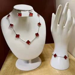 Conjunto Van Cleef rojo