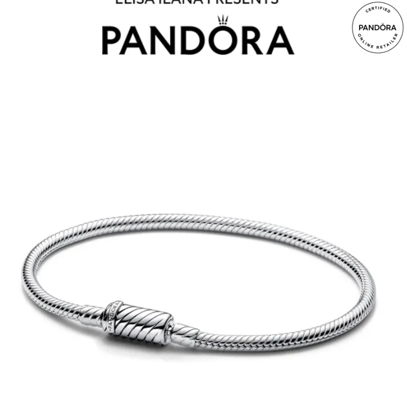 PANDORA MOMENTS SLIDING MAGNETIC CLASP SNAKE CHAIN BRACELET