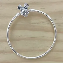Pulsera Rígida Minnie Plateada