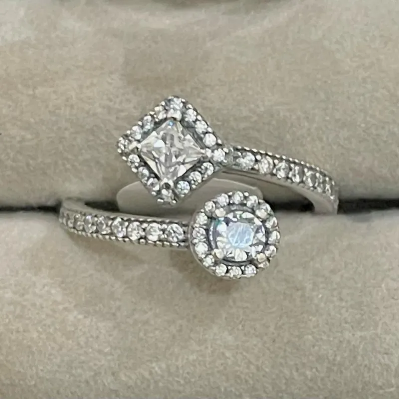 Anillo rombo y círculo 