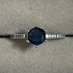 Anillo piedra azul