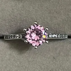 Anillo piedra rosada