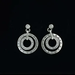 Aretes colgantes doble aro