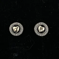 Aretes con corazón pequeños 
