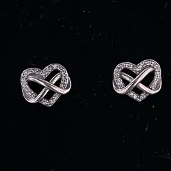 Aretes corazón infinito